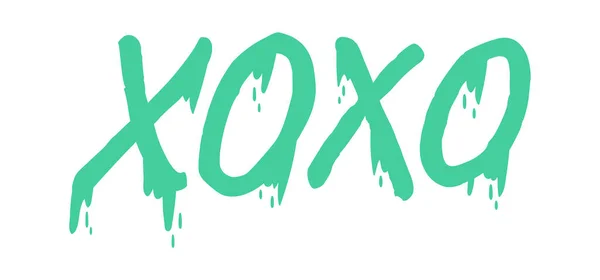 Xoxo Lettering Street Graffiti Vector Illustration — 스톡 벡터