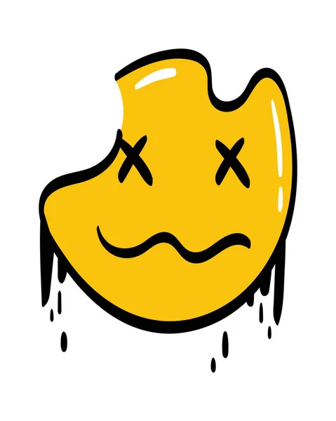 Emoji Smile Street Graffiti Vector Ilustración — Archivo Imágenes Vectoriales