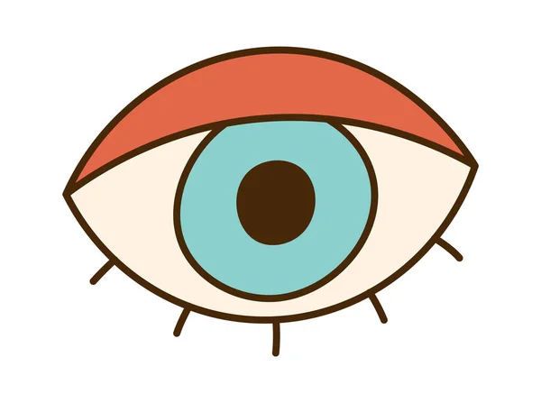 Vintage Cartoon Eye Vector Illustration — Stockvektor