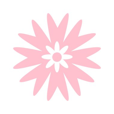 Yuvarlak Çiçek Şekil Vektörü İllüstrasyonu