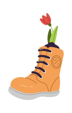 Ayakkabı Vektörü Resimlerinde Çiçek