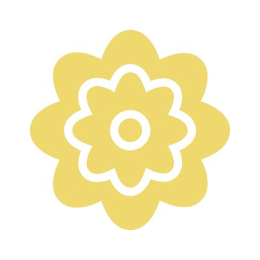 Yuvarlak Çiçek Şekil Vektörü İllüstrasyonu