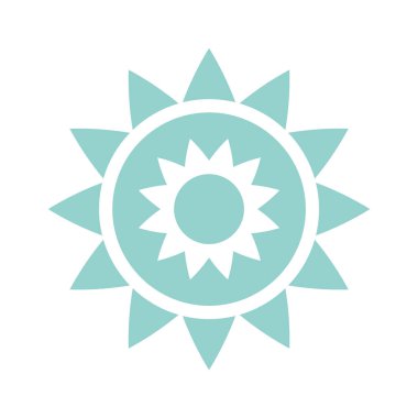 Geometrik Yuvarlak Yıldız Şekil Vektörü İllüstrasyonu