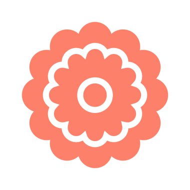 Yuvarlak Çiçek Şekil Vektörü İllüstrasyonu