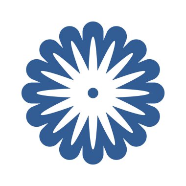 Yuvarlak Çiçek Şekil Vektörü İllüstrasyonu