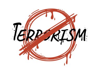 Terörizmi Durdur Sokak Sanatçısı İllüstrasyonu