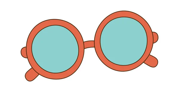 Runde Form Sonnenbrille Vektor Illustration — Stockvektor