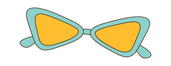 Trójkąt Groovy Okulary Przeciwsłoneczne Wektor Ilustracji — Wektor stockowy