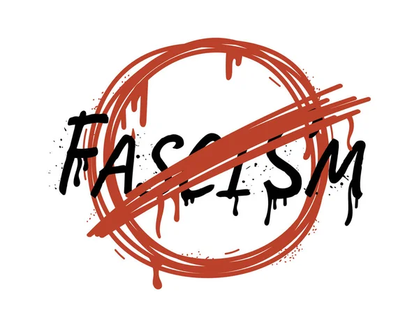 Stop Fascisme Street Art Vector Illustratie — Stockvector