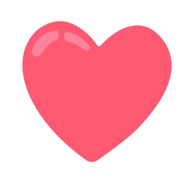 kalp şekli ikon vektör illüstrasyonu