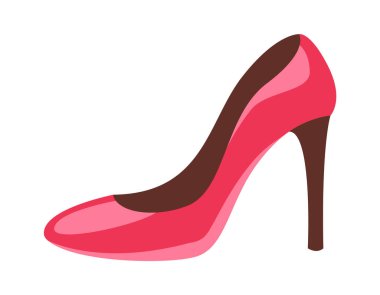Kadın Topuklu Ayakkabı Vektörü İllüstrasyonu
