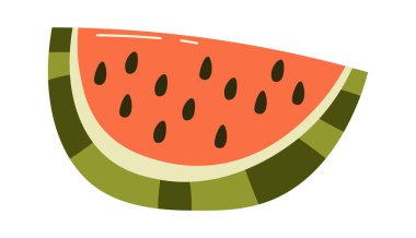 Karpuz Meyve Dilimi Vektör İllüstrasyonu