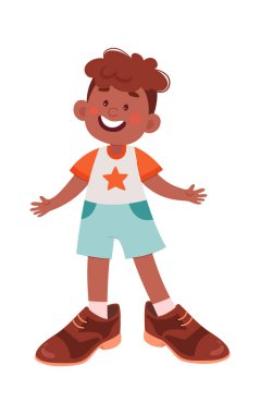 Çocuk Baba Deneme Ayakkabı Vektörü İllüstrasyonu