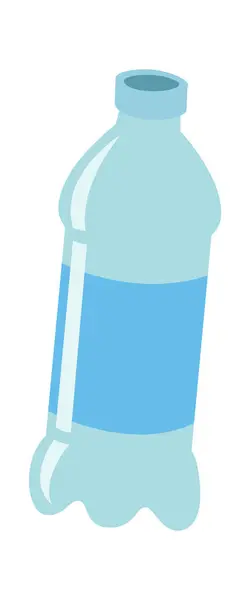 Botella Agua Plástico Vector Illustration — Vector de stock