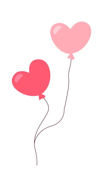 Herzform Luftballons Vektor Illustration — Stockvektor
