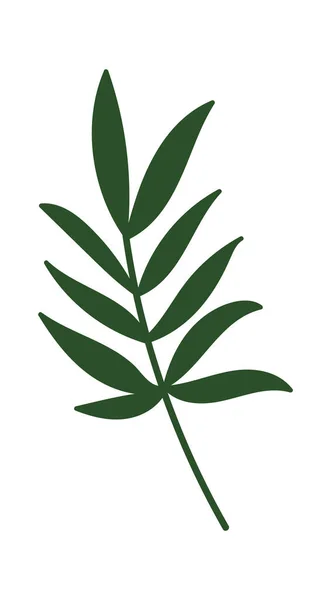 熱帯の葉のアイコンベクトルイラスト — ストックベクタ