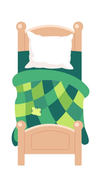 Children Bed Interior Vector Illustration — Stock Vector