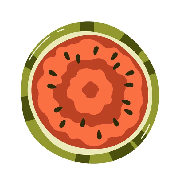 Καρπούζι Φρούτα Μισό Διανυσματική Απεικόνιση — Διανυσματικό Αρχείο