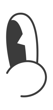 Çizgi film Karakteri Göz Vektörü İllüstrasyonu