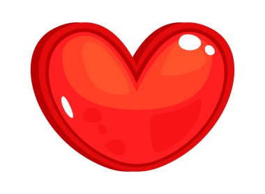 Kalp 3d Simge Vektörü İllüstrasyonu