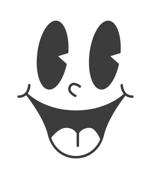 Cartoon Character Smiling Face Vector Illustration — Stock Vector
