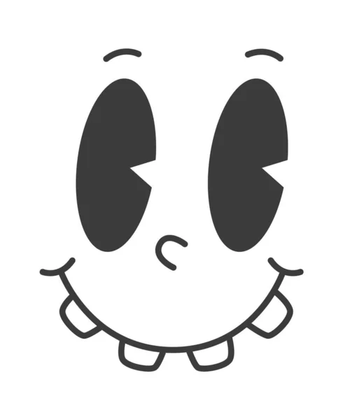 Zeichentrickfigur Smiling Face Vector Illustration — Stockvektor
