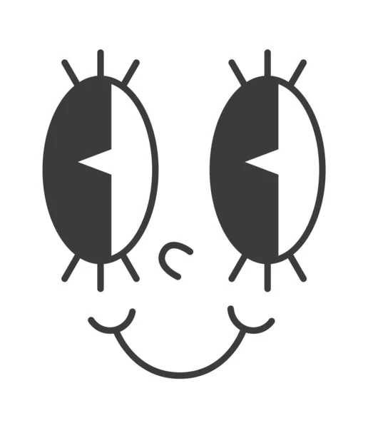 Smiling Face Vector Illustration — 스톡 벡터