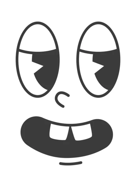 Zeichentrickfigur Gelangweilt Gesicht Vektor Illustration — Stockvektor