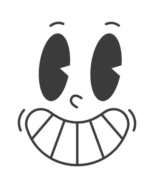 Cartoon Character Smiling Face Vector Illustration — Stockový vektor