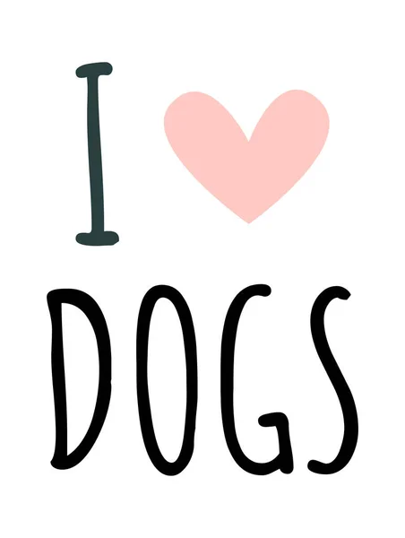 Люблю Собак — стоковый вектор