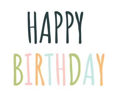 Doğum günün kutlu olsun Yapıştırıcı Vektörü İllüstrasyonu