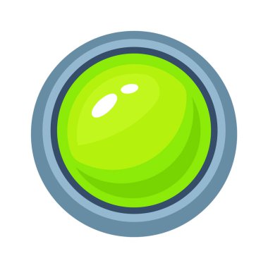 Yuvarlak Oyun Düğme Vektörü İllüstrasyonu