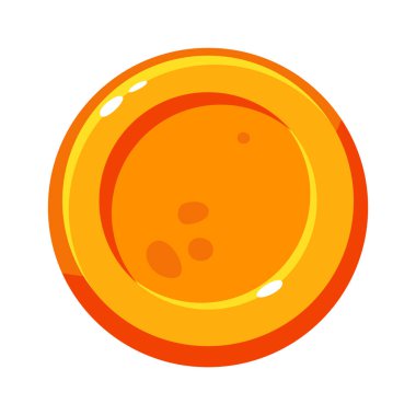 Yuvarlak Oyun Düğme Vektörü İllüstrasyonu