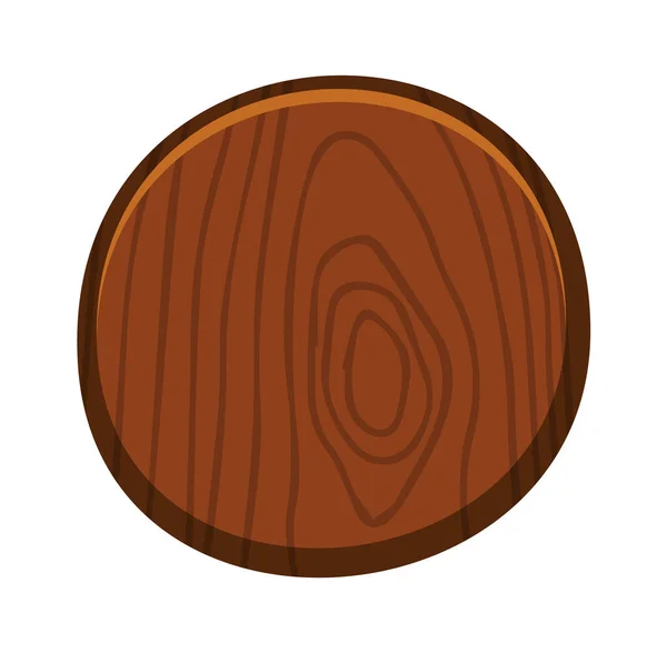 Vektorová Ilustrace Dřevěného Kulatého Stojanu — Stockový vektor