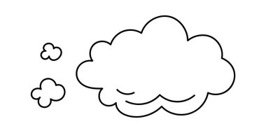 Gökyüzü Bulutlu Vektör Çizimi