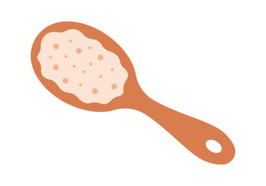 Tahta Saç Fırçası Vektör İllüstrasyonu