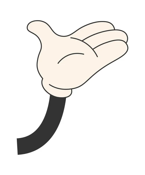 Cartoon Hand Opened Palm Vector Illustration — Stock Vector