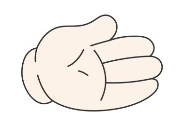 Çizgi film Avuç içi Vektörü Resmini Açtı