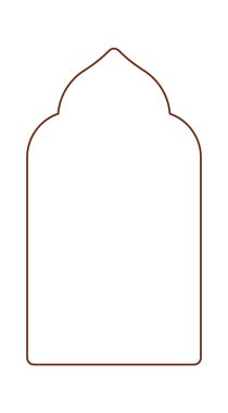 Doğulu Kemer Çerçeve Vektörü İllüstrasyonu