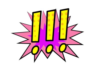 Sıçrama Vektörü İllüstrasyonunda Ünlem İşaretleri