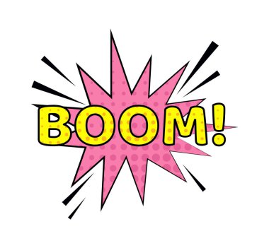 Sıçrama Vektörü İllüstrasyonunda Patlama Etiketi