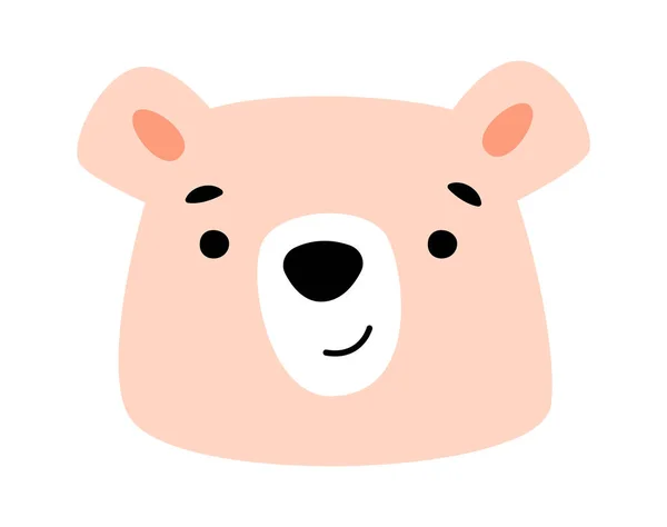 Urso Animal Cabeça Vetor Ilustração — Vetor de Stock