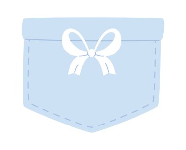 Yay Vektör İllüstrasyonlu Giysi Cebi