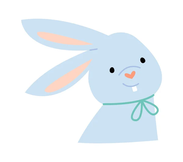 Illustrazione Vettoriale Testa Animale Coniglio — Vettoriale Stock