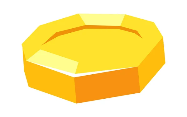 Goldmünze Symbol Vektor Illustration — Stockvektor