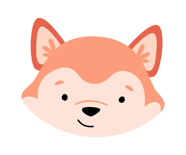 Fox Animal Head Vector Illustratie — Stockvector