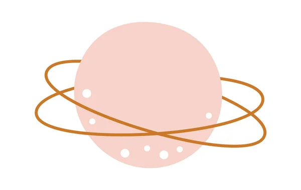 Illustration Vectorielle Caniche Planète Disque — Image vectorielle