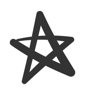 yıldız vektör çizim el çekilmiş