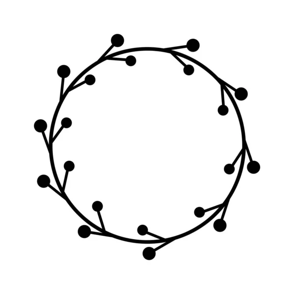 Vektorová Ilustrace Vektoru Květinového Kruhu — Stockový vektor