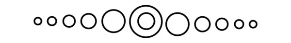 Illustration Vectorielle Ornement Bordure Cercles — Image vectorielle